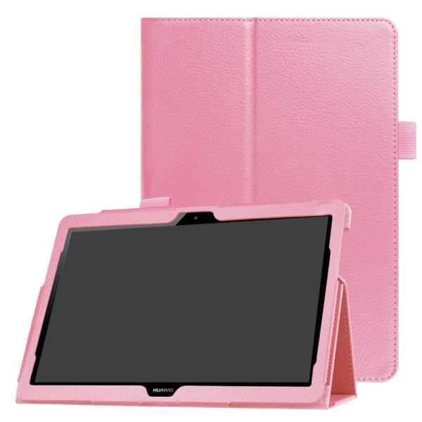 Huawei MediaPad T3 10専用スタンド機能付きケース　二つ折　カバー　薄型　軽量型　スタンド機能　高品質PUレザーケース☆ピンク_画像1