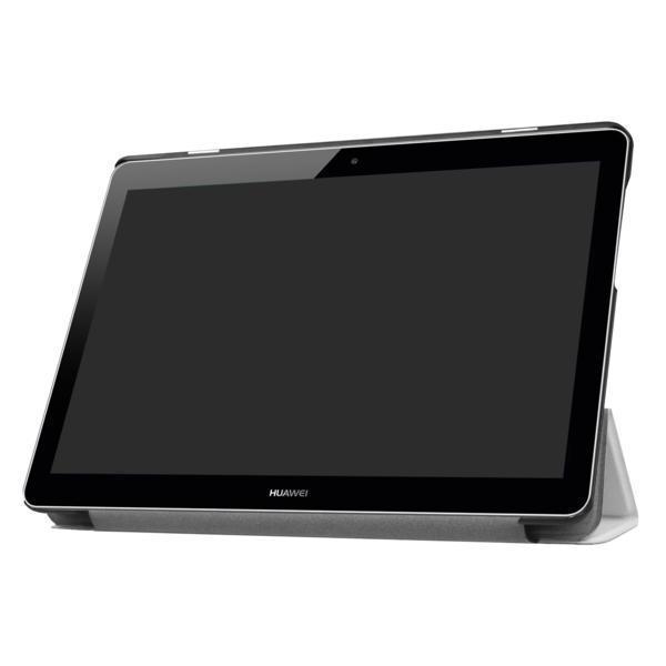 Huawei MediaPad T3 10 専用マグネット開閉式 スタンド機能付き専用三つ折ケース 薄型 軽量型 高品質PUレザーケース☆ホワイト_画像2