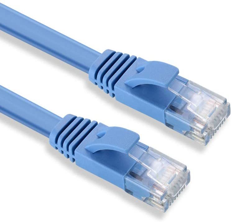 【送料無料】高速LANケーブル 30M フラットLANケーブル CAT6準拠【オスーオス】 ブルー　ADSL/FTTH/CATV/ISDN/光回線　_画像1