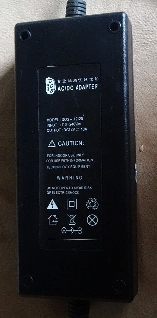 AC adaptor DC12V 10A cigarette holder type 