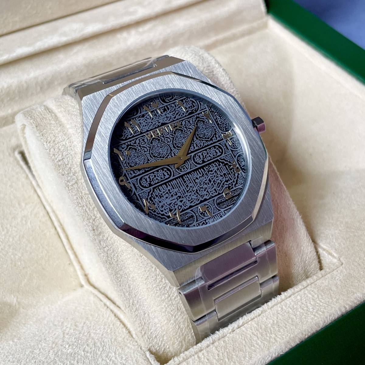 【定価3.8万】ミヨタ(シチズン)ムーブメント搭載 新興ブランド VERTEX(ヴァーテックス) アラビック文字盤 メンズ腕時計 高級薄型軽量(24)