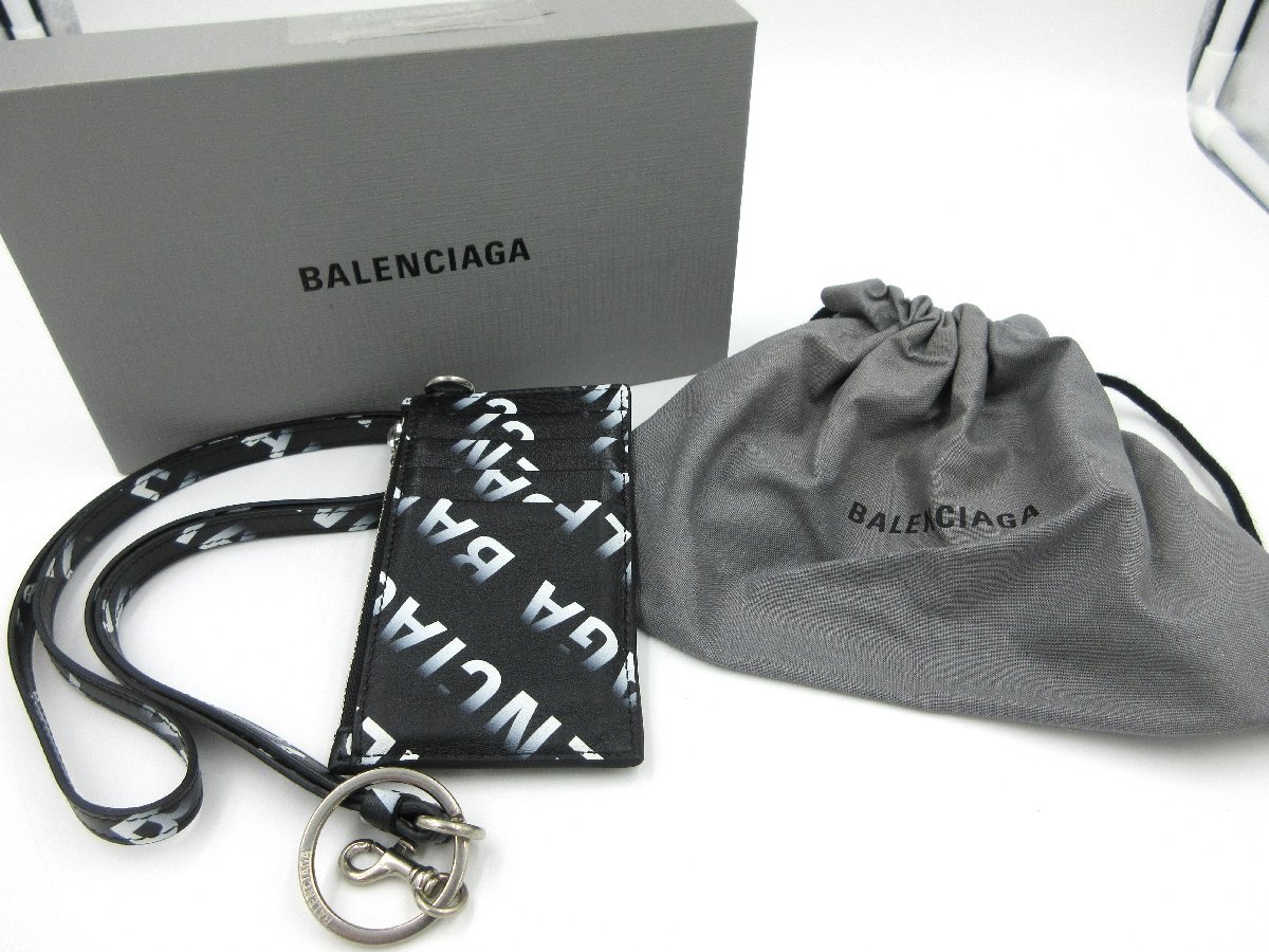 J18520RK 美品 BALENCIAGA バレンシアガ レザーコインケース 640535
