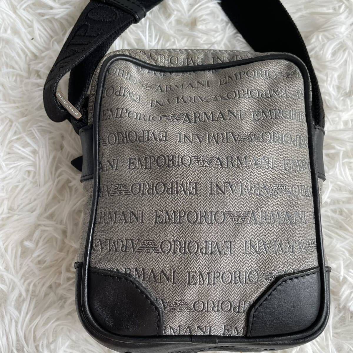 1円〜 EMPORIO ARMANI エンポリオアルマーニ キャンバス×レザー