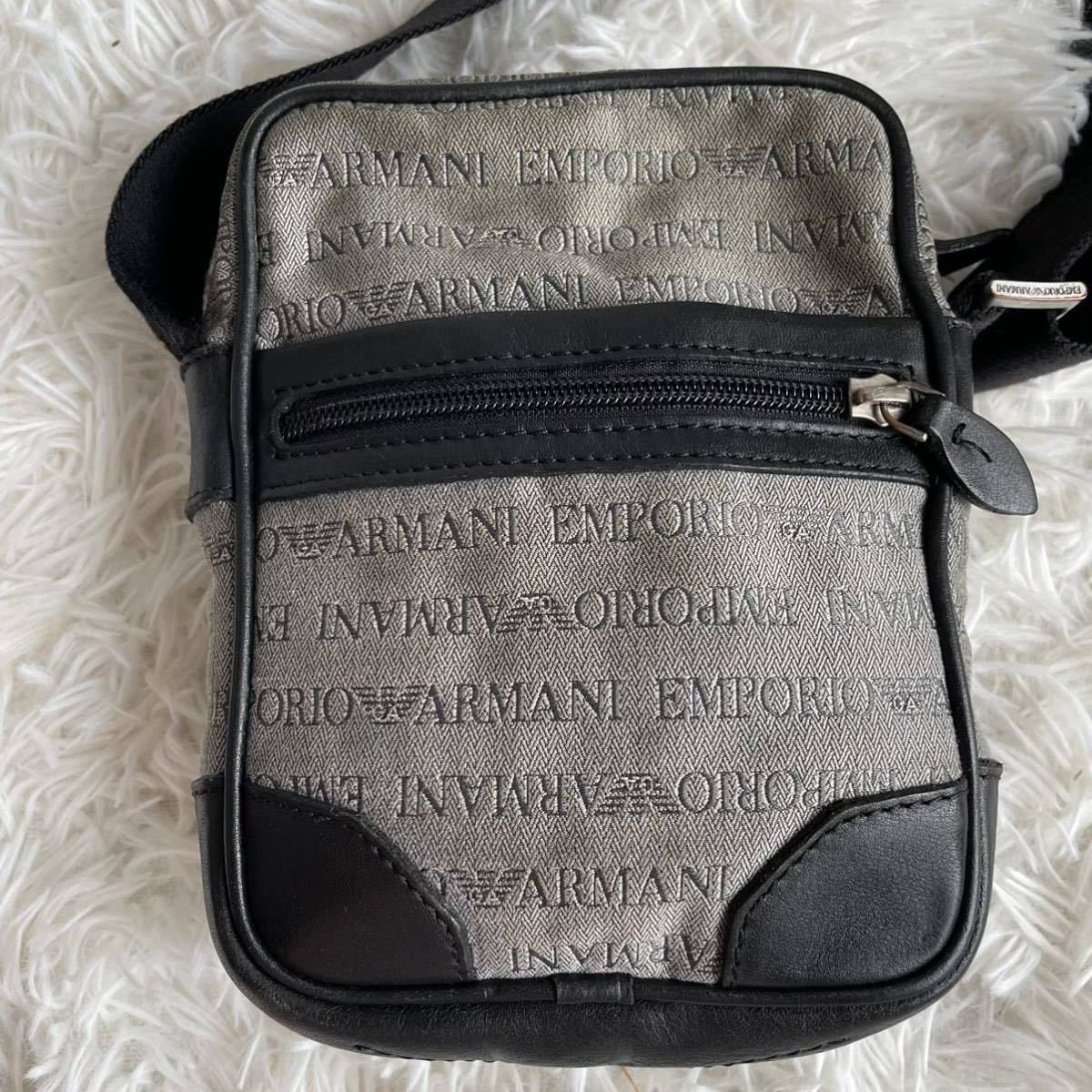 1円〜 EMPORIO ARMANI エンポリオアルマーニ キャンバス×レザー