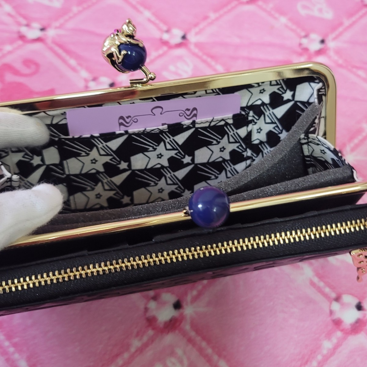 新品アナスイ財布 ANNASUI 猫がま口ねこ長財布｜PayPayフリマ