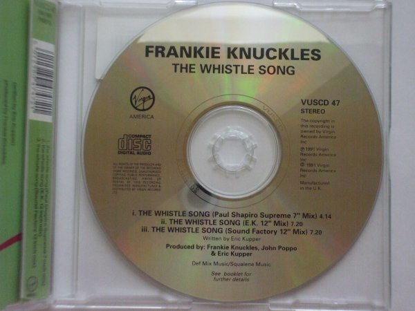 ●CDs●Frankie Knuckles / The Whistle Song●Eric Kupper・David Morales●2,500円以上の落札で送料無料!!_画像3