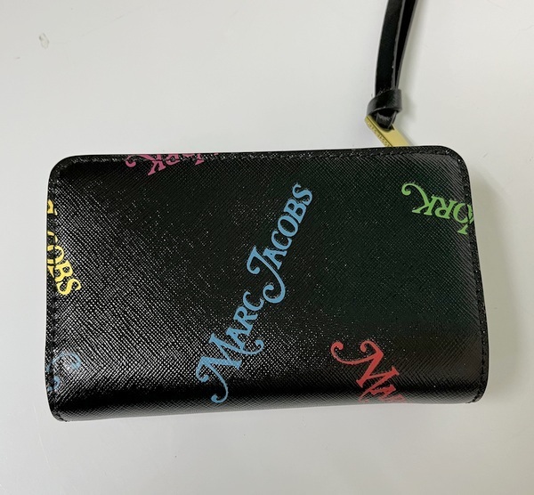 ◎【MARC JACOBS/マークジェイコブス】SNAPSHOT スナップショット NEW YORK 財布 黒 ブラック MAG SLGS MINI COMPACT WALLET 中古品/kb1870_画像10