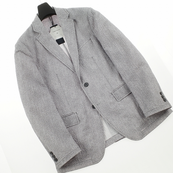 新品1円～★定価4.2万 JOSEPH ABBOUD ジョセフ アブード メンズ 春夏 新感覚素材 ライトウェーブ ジャケット L グレー 本物 ◆3055◆