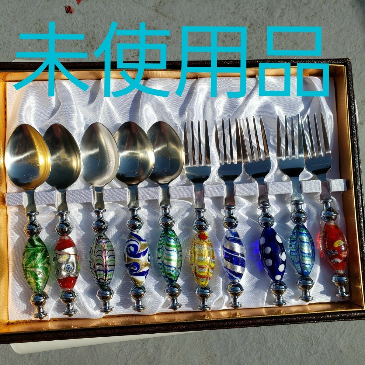 10本セット キラキラ ぷっくり イタリアベネチアンガラス調硝子細工