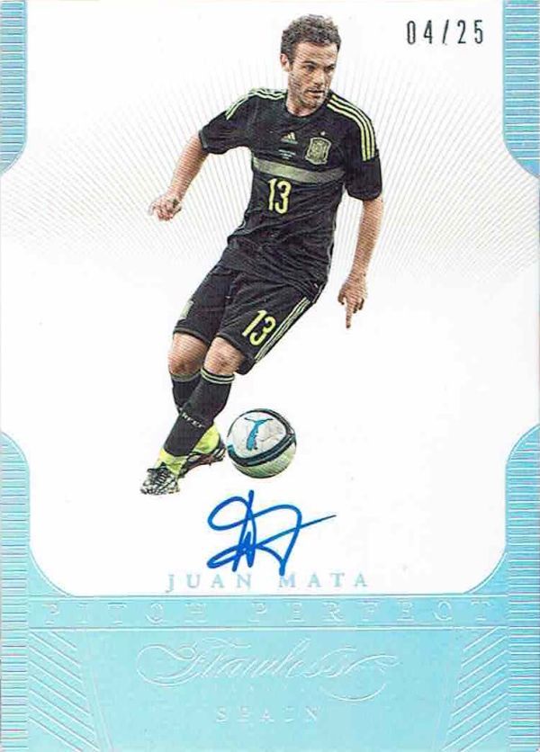 2015-16 Panini Flawless Soccer Juan Mata Pitch Perfect Autograph /25