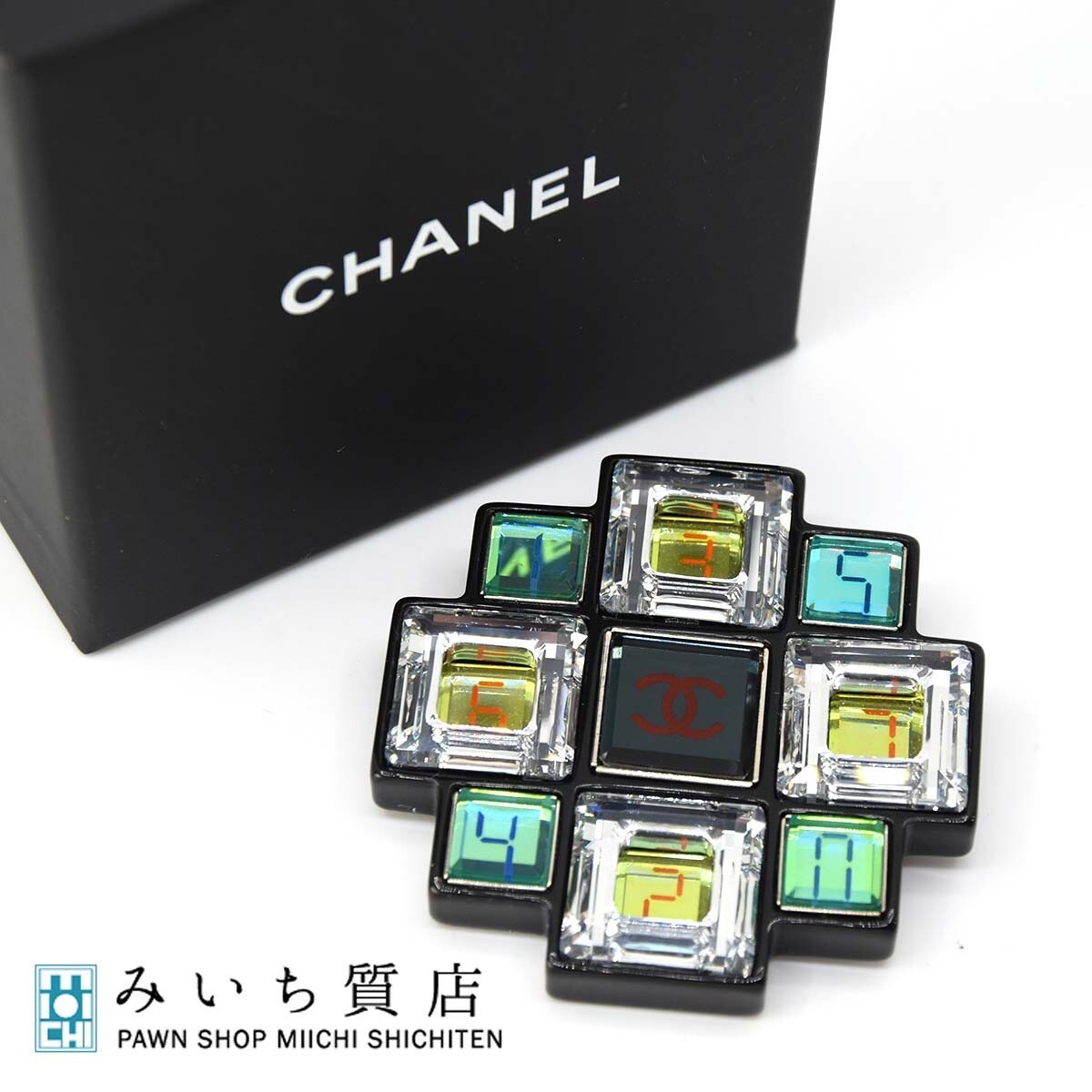 質屋 ブローチ CHANEL シャネル ココマーク ナンバー付き 17 S ハイサマーコレクション クリスタル フラワー みいち質店_画像1