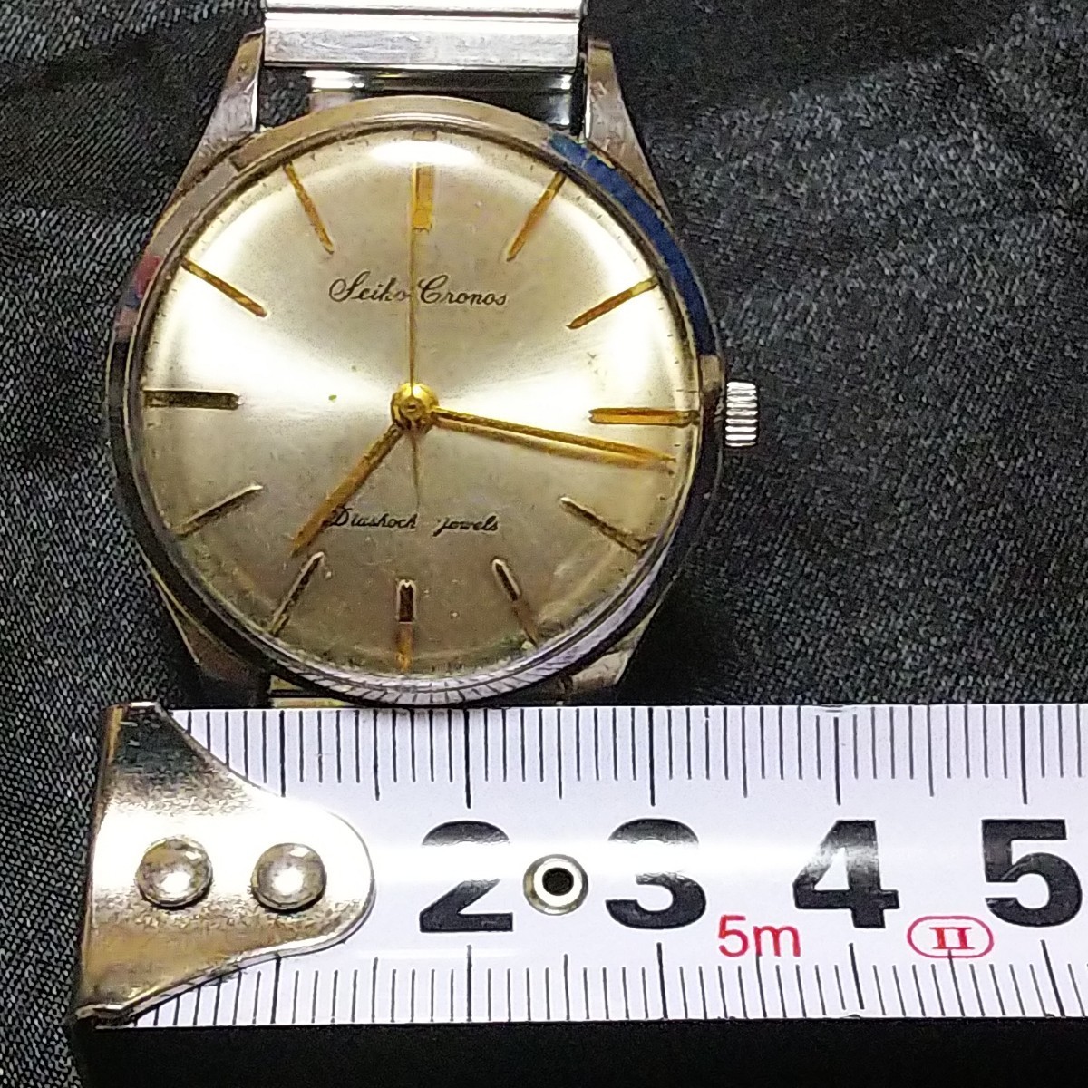 SEIKO セイコー 腕時計 アナログ 手巻き Cronos 14038 Diashock jewels アンティーク 稼働品 Yahoo!フリマ（旧）のサムネイル