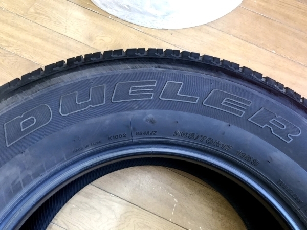 ☆FJクルーザーユーザー必見！ ブリヂストン DUELER デューラーH/T 265/70R17 残溝良し_画像2