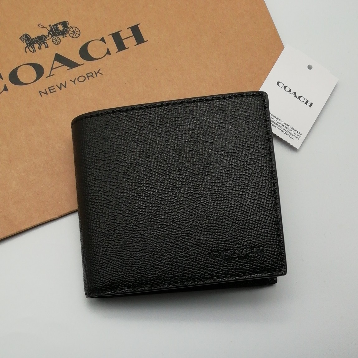 新品 COACH 折り財布 ブラック