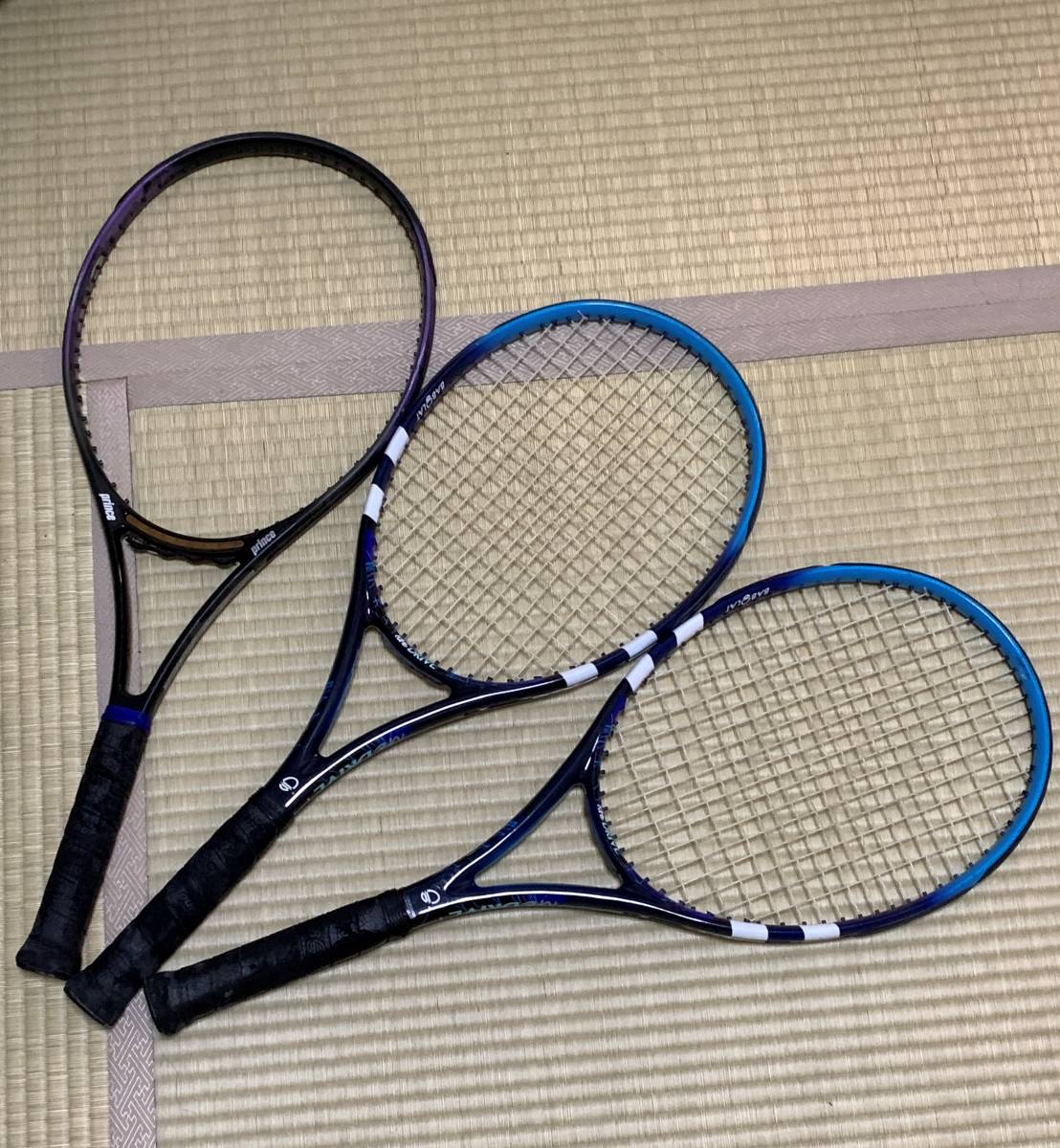 Deskripsi barang テニスラケット 3本 まとめて 硬式用 Daiwa PRINCE