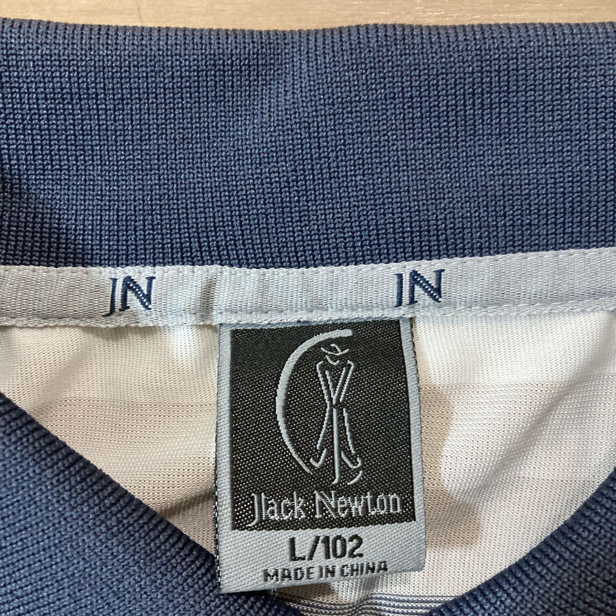 Jack Newton ジャックニュートン DRI-FORM ゴルフウェア ポロシャツ 半袖シャツ Lサイズ ボーダー 新品 未使用品_画像5