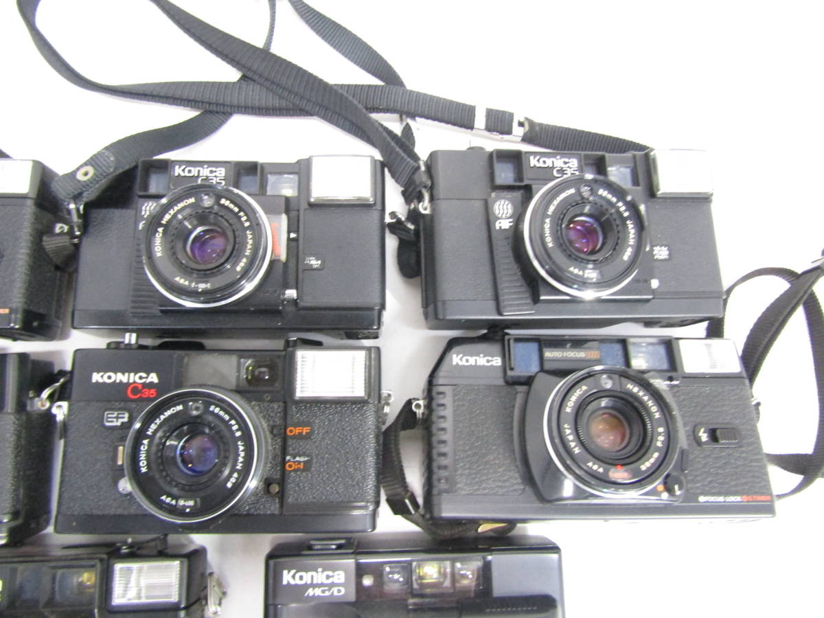 S-1411 コニカ Konica コンパクトカメラ 8点 まとめセット C35 AF2D MF MFD MG/D 等 レンジファインダー フィルムカメラ ジャンク_画像3