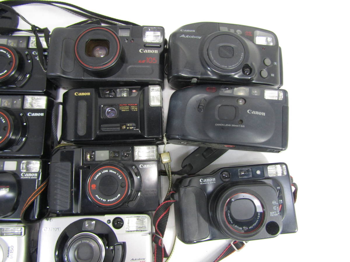 S-1426 Canon オートボーイ 11点 まとめセット Autoboy 2 3 Zoom105 TELE 等 フィルムカメラ ジャンク_画像4