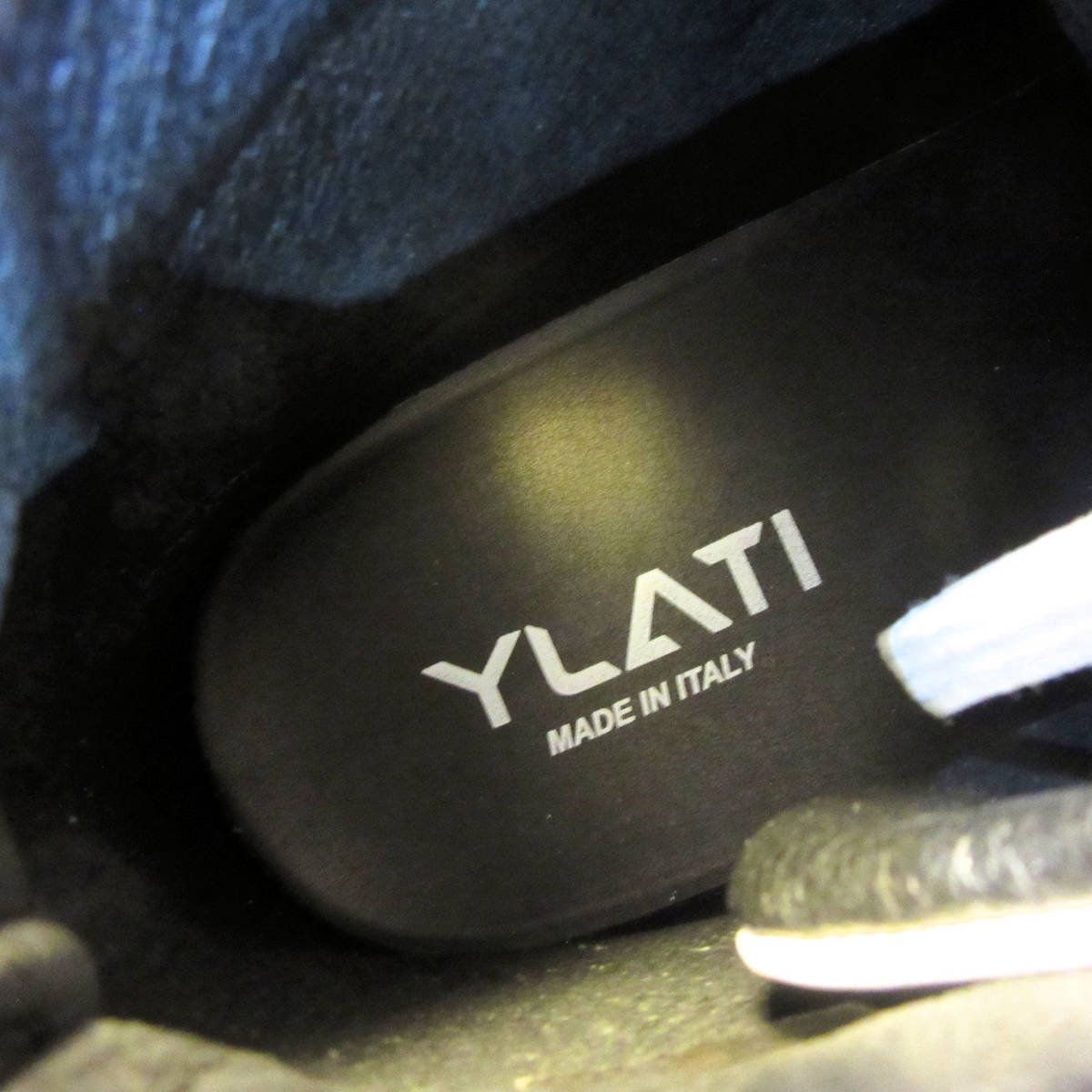 新品 未使用 YLATI イラッティ イタリア製 GUCCIの職人によるブランド レザースニーカー ハイカット シューズ メンズ ホワイト 40 25cm_画像7