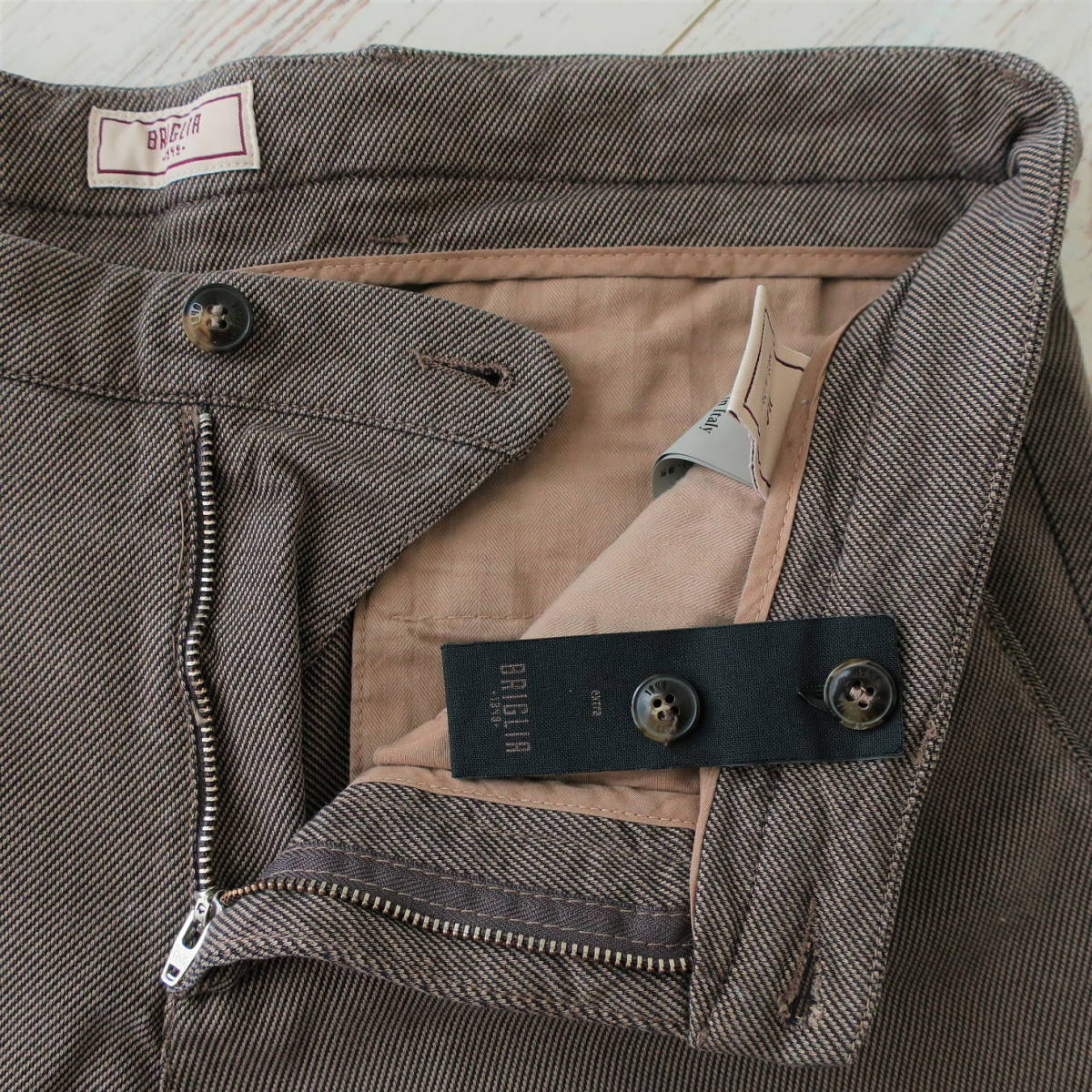 未使用 BRIGLIA 1949 イタリア製 メンズ ストレッチ コットン