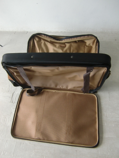  free shipping France made 70\'s~80*s VINTAGE LANCEL man and woman use Lancel Boston bag travel travel bag leather × nylon 70 period 80 period 