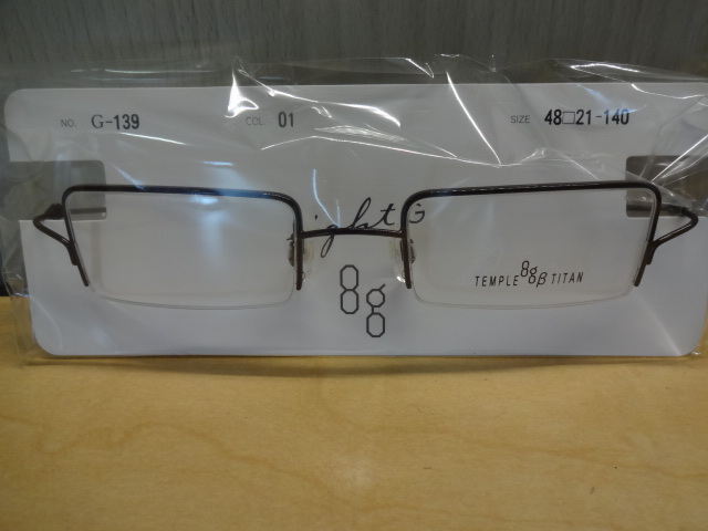 メガネフレーム めがね 全てチタンフレーム 度なしレンズ付 130個セット 長期保管品 未使用品3_画像4