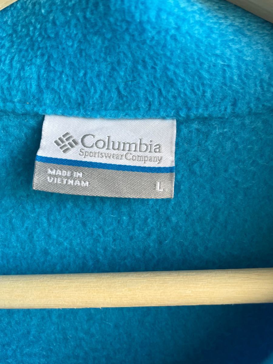コロンビア　Columbia フリースジャケットアウトドアターコイズブルー　