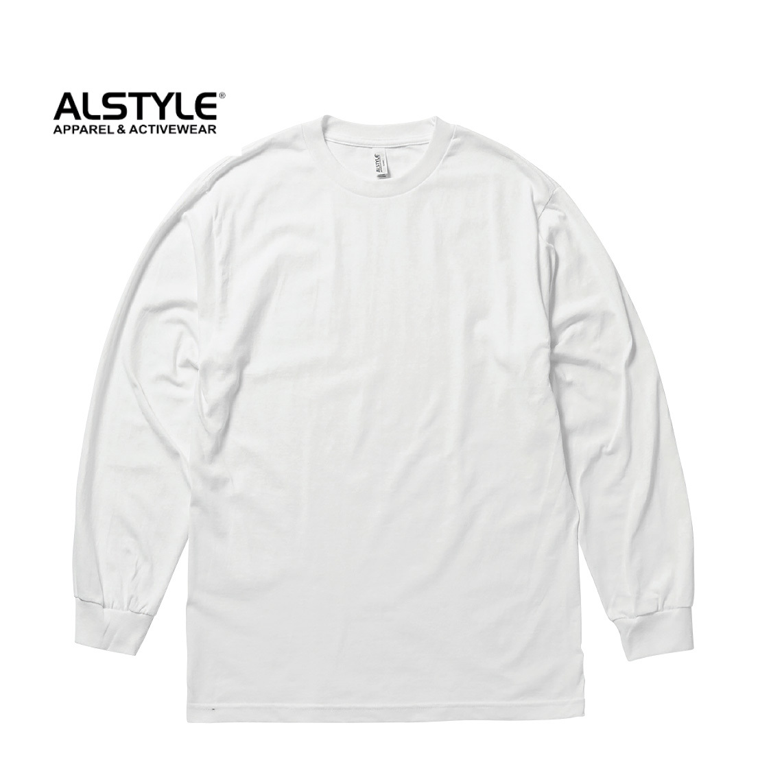 AAA アルスタイルアパレル 6oz 長袖 Tシャツ ホワイト Mサイズ Alstyle Apparel Classic 6.0 oz Long Sleeve T-Shirt_画像1