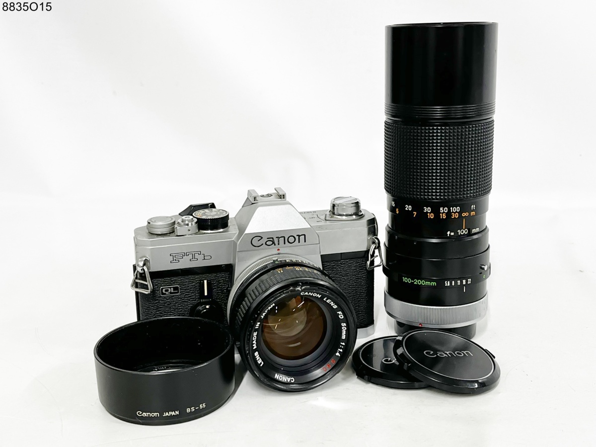 シャッターOK Canon キャノン FTb QL FD 50mm 1:1.4 S.S.C. 100-200mm 