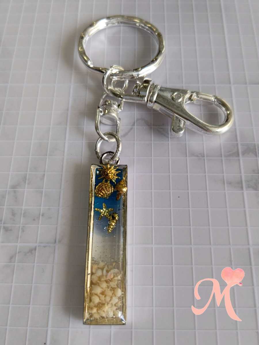 ハンドメイド キーチェーン キーホルダー 星の砂 レジン