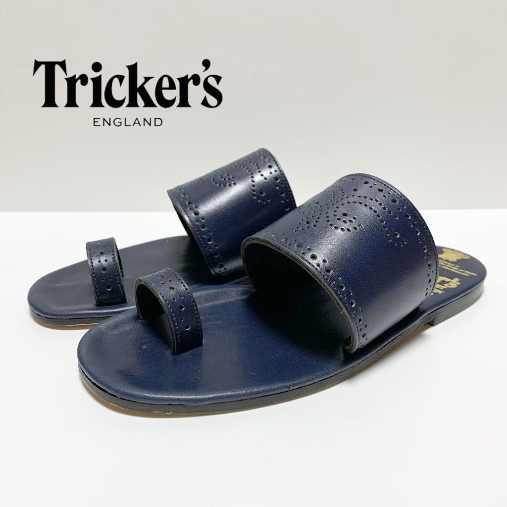 ☆未使用 トリッカーズ Tricker's メダリオン レザー フラット トング
