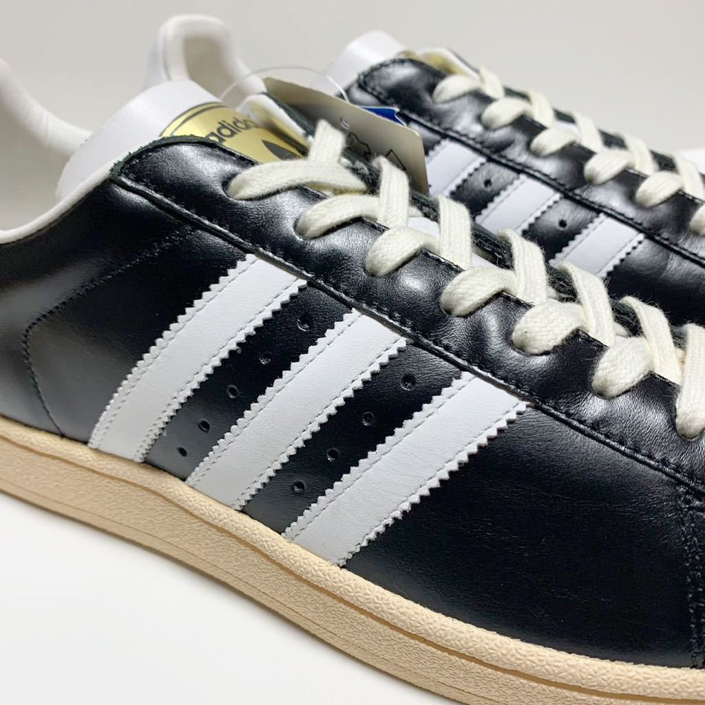 ☆未使用 アディダス adidas 復刻 スーパースター OG 金ベロ レザー スニーカー 28cm 黒 白 本革 スタンスミス 古着 ヴィンテージ_画像7