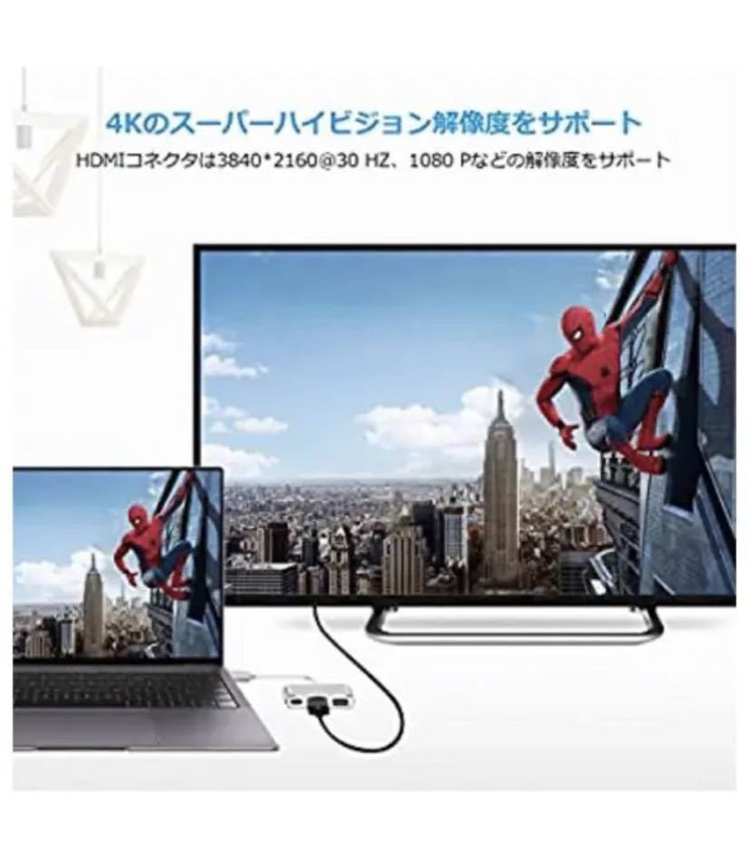 USB Type c HDMI アダプタ 3-in-1 変換 アダプタ_画像3