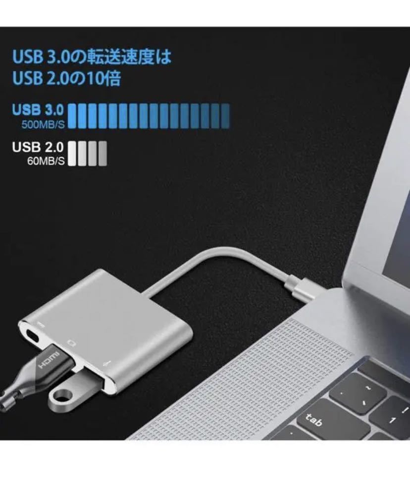 USB Type c HDMI アダプタ 3-in-1 変換 アダプタ_画像4