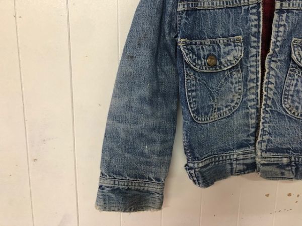 【 値下げ ! 】 Tuf Nut タフナッツ デニムジャケット ライナー チェック ヴィンテージ キッズ USA 古著 ジャケット カバーオール Y-13-20