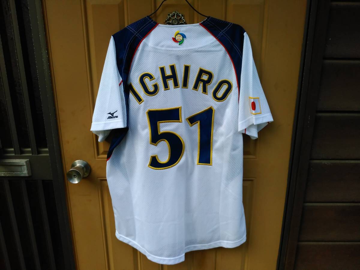 ミズノ 2009WBC #51イチロー レプリカユニフォーム M-L 刺繍 日本