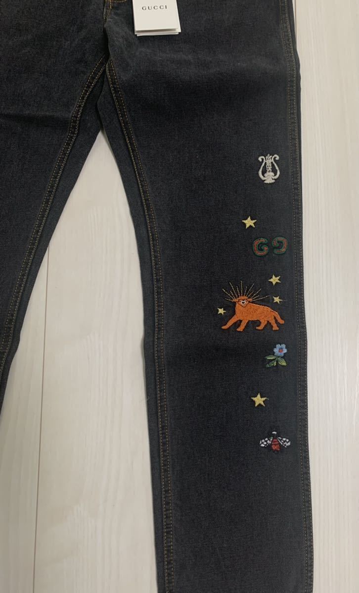 新品 未使用 正規品 2019 グッチ メンズ デニム パンツ 30インチ S〜M