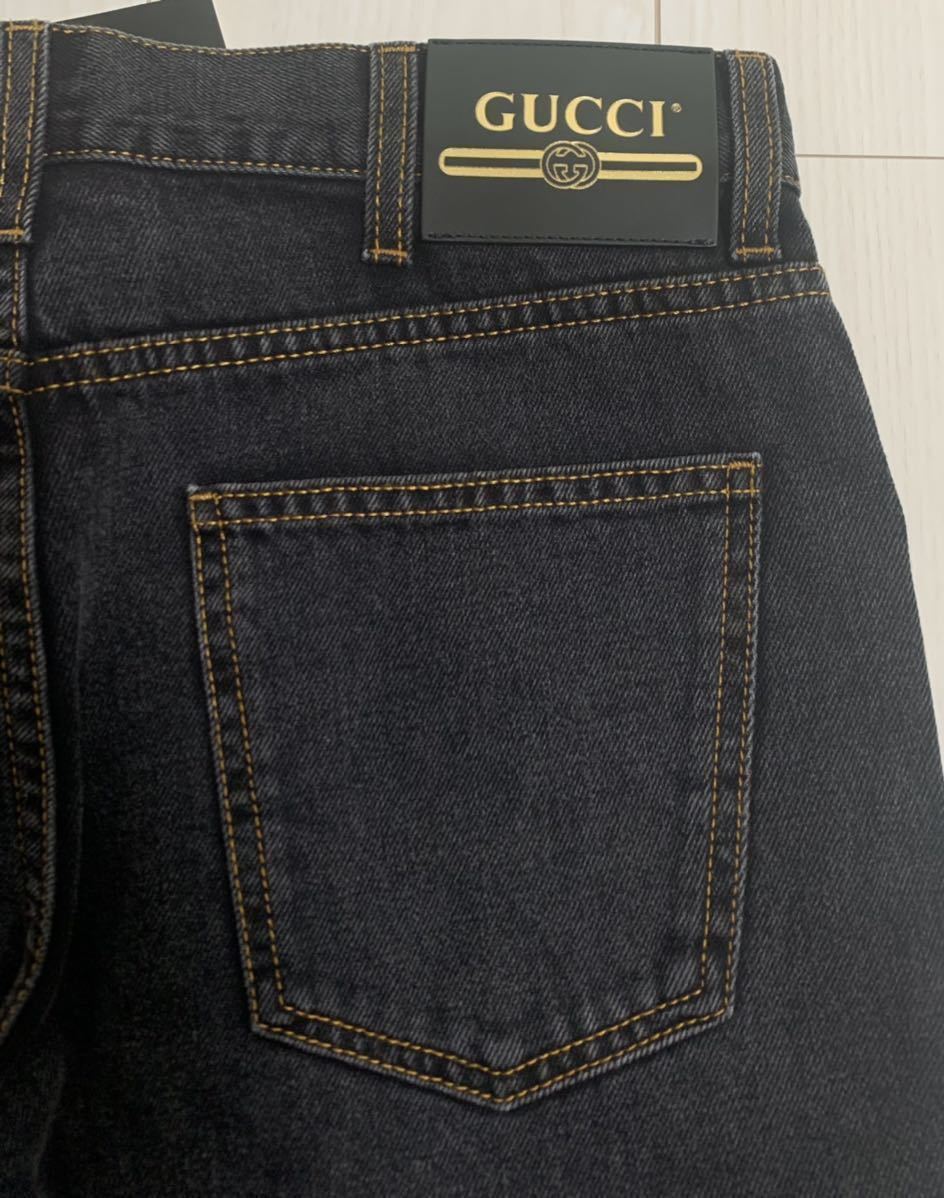 新品 未使用 正規品 2019 グッチ メンズ デニム パンツ 30インチ S〜M