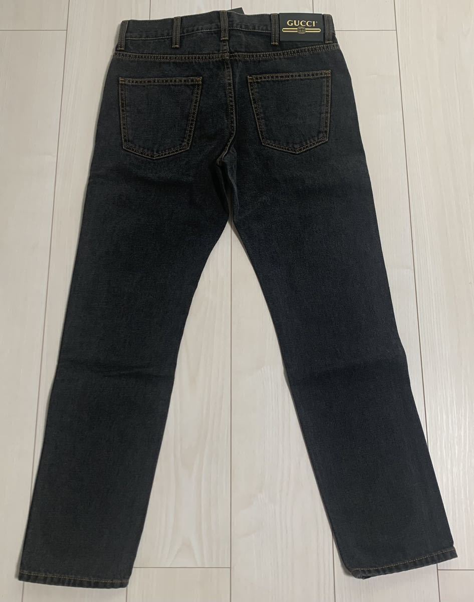 新品 未使用 正規品 2019 グッチ メンズ デニム パンツ 30インチ S〜M