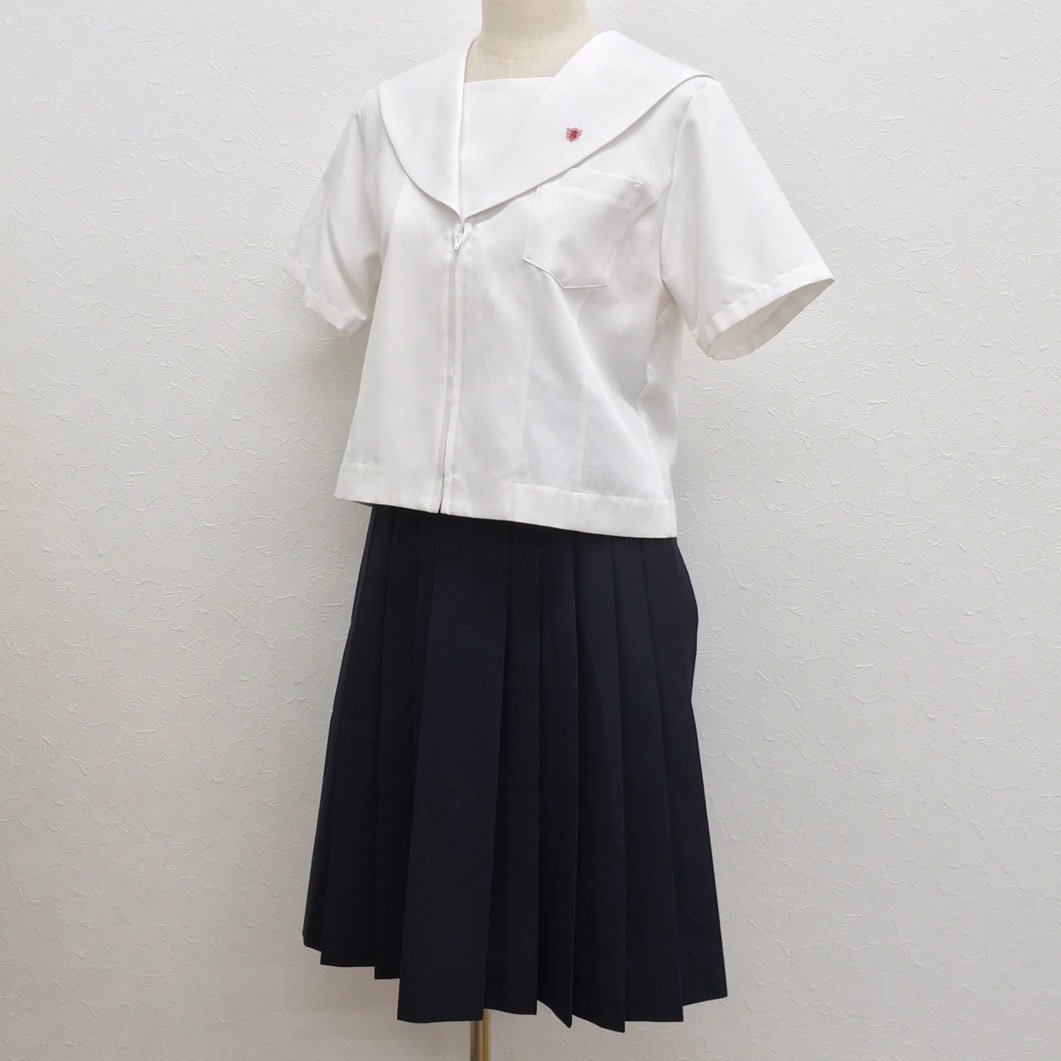 【お試し価格!】 (中古) AS395-1 福岡県 /15R 上下セット セーラー服 八幡南高校 学生服
