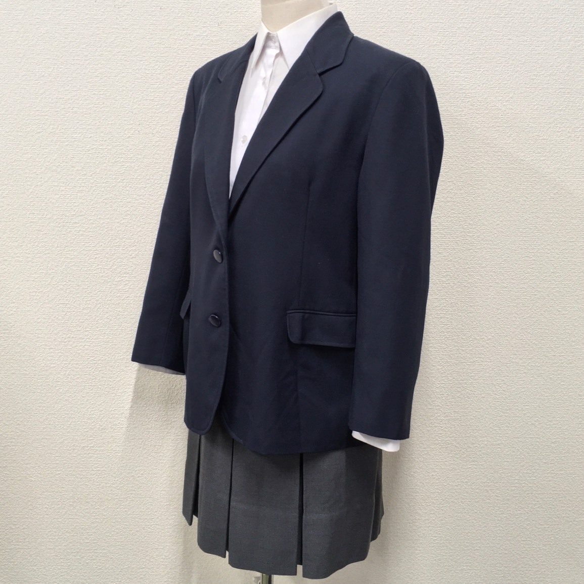 A365 ( used ) school uniform 3 point set /165/4/L/W68/ height 49.5/SCHOOLWEAR/ blaser / skirt / blouse / winter clothes / uniform / junior high school / high school / woman student / student / school uniform 