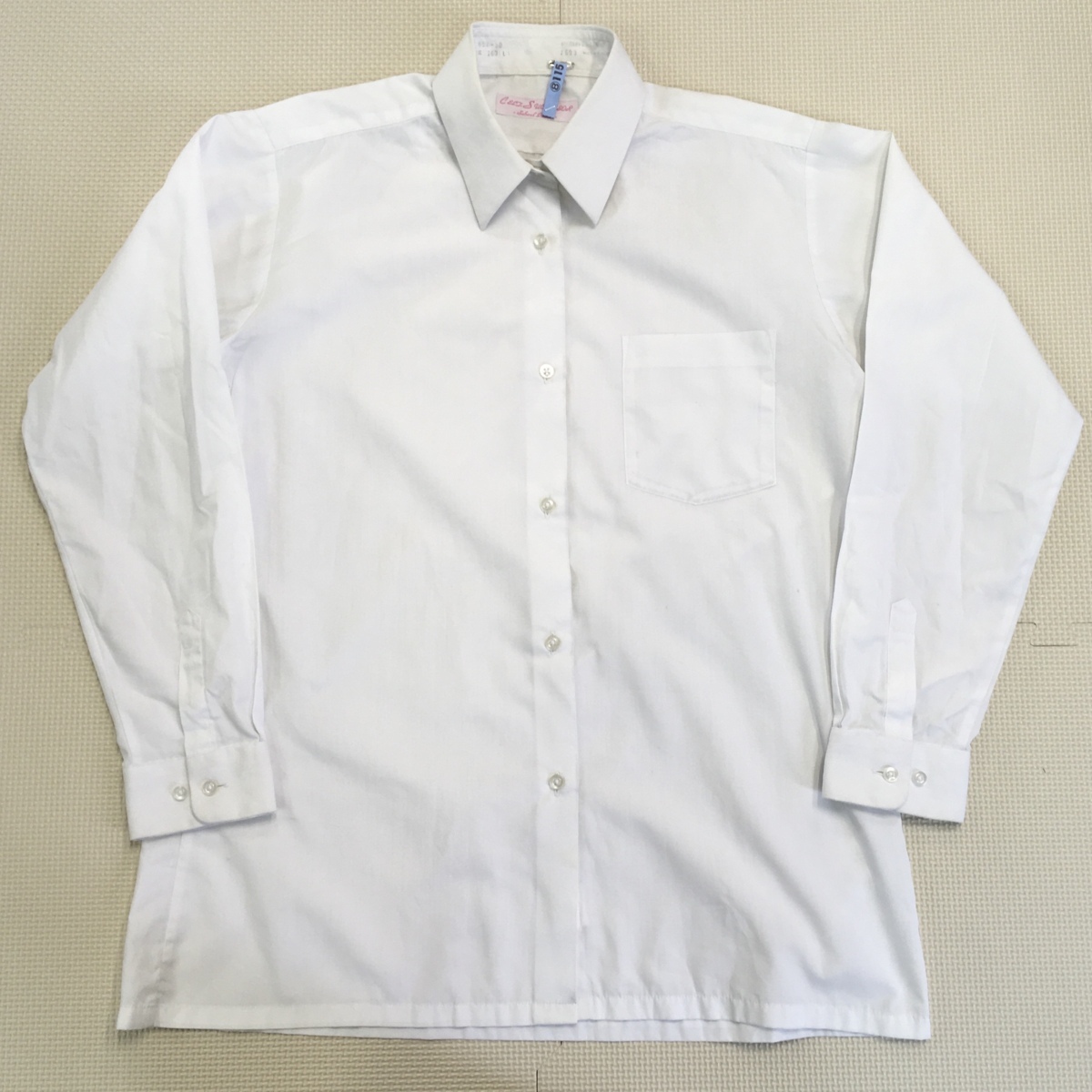 A115 (中古)東京都 啓明学園中学校高校 (旧制服) 3点セット /160/6/L/W70/丈57/ISETAN/長袖/冬服/制服/中学校/高校/女子学生/学生服/学生_画像9