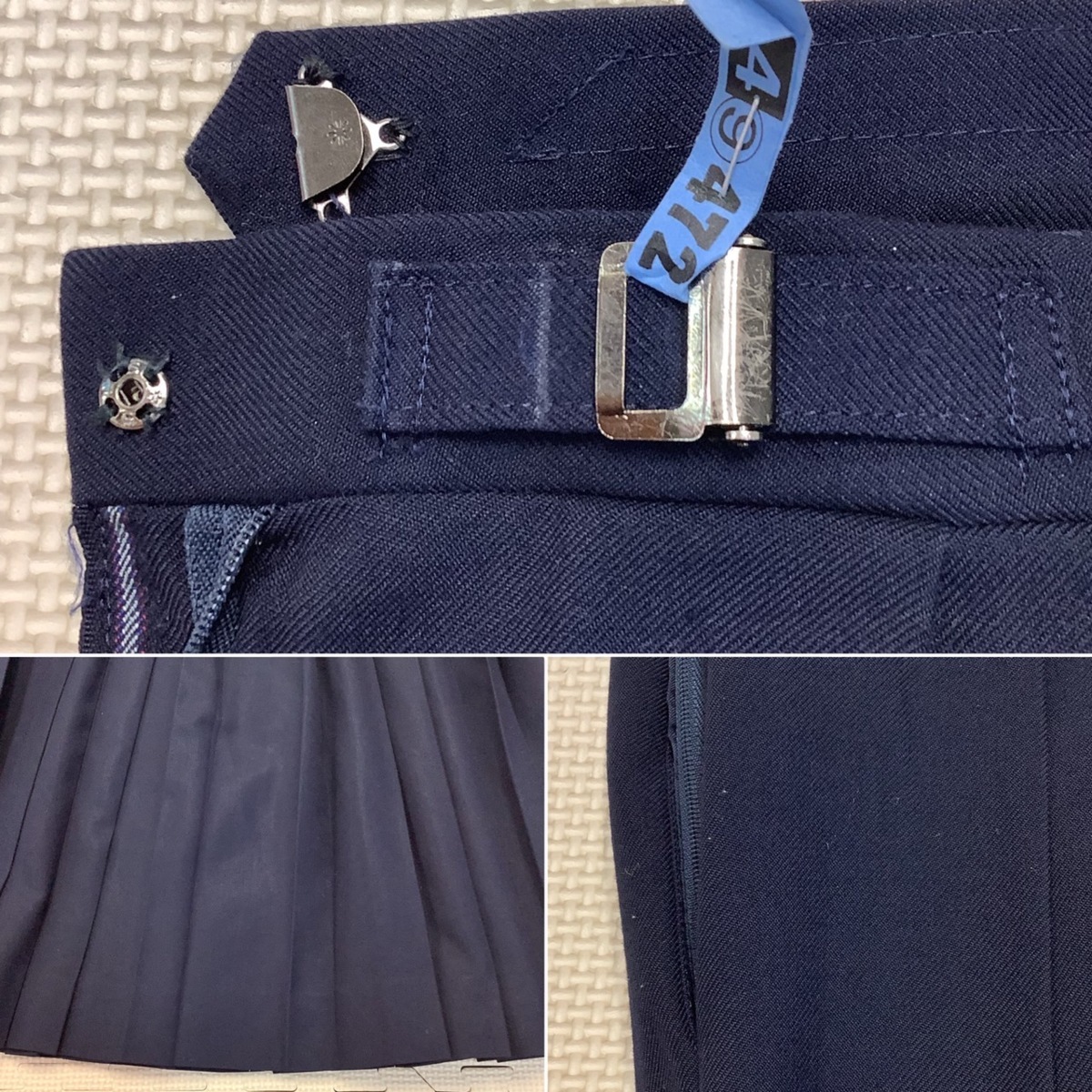 海外輸入 インボイス O18#(中古) 校名不明 ブレザー制服 3点セット/175A/W66/丈69/Le 学生服