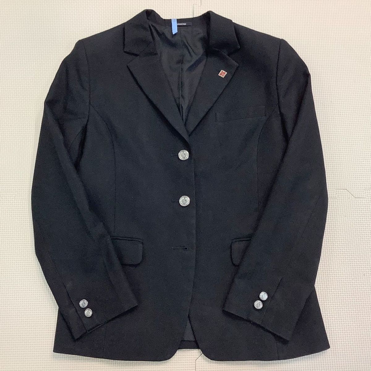 Y)S246 (中古) 福島県 船引高校 3点セット /L/W72/丈57/校章/黒 Y)S246 (中古) 福島県 船引高校 3点セット /L/W72/丈57/校章/黒