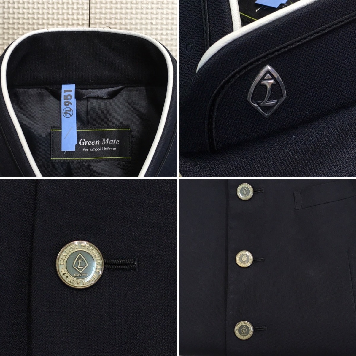 AT362-1 (中古) 栃木県 今市工業高校 Cランク 男子学生服 4点 AT362-1 (中古) 栃木県 今市工業高校 Cランク 男子学生服 4点