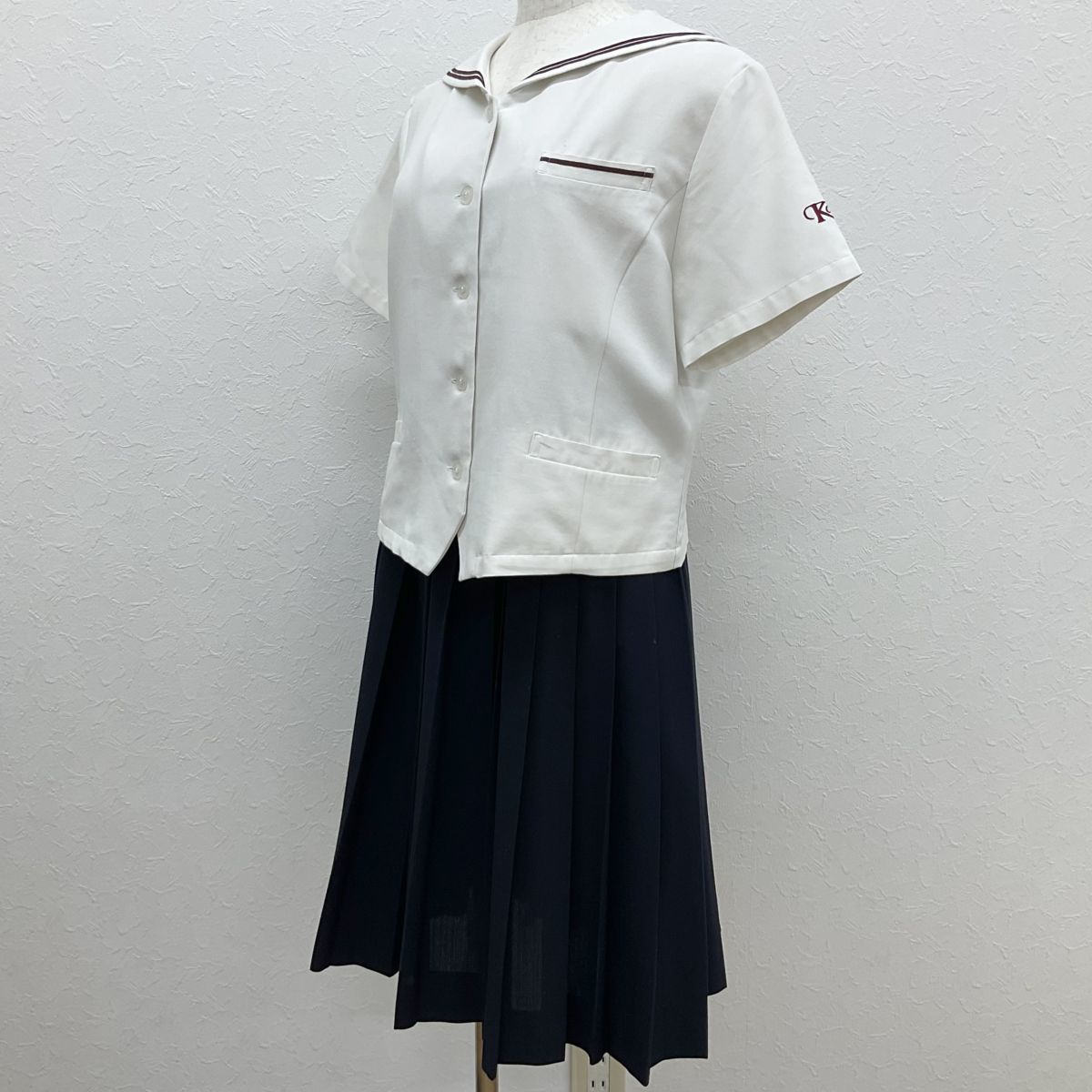 O425 (中古) 愛知県 幸田高校 2点セット /W66/半袖セーラー O425 (中古) 愛知県 幸田高校 2点セット /W66/半袖セーラー