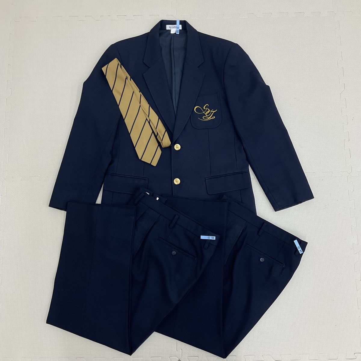 【全品送料無料】 US393-1 4点セット 男子学生服 須賀川桐陽高校 福島県 (中古) 学生服