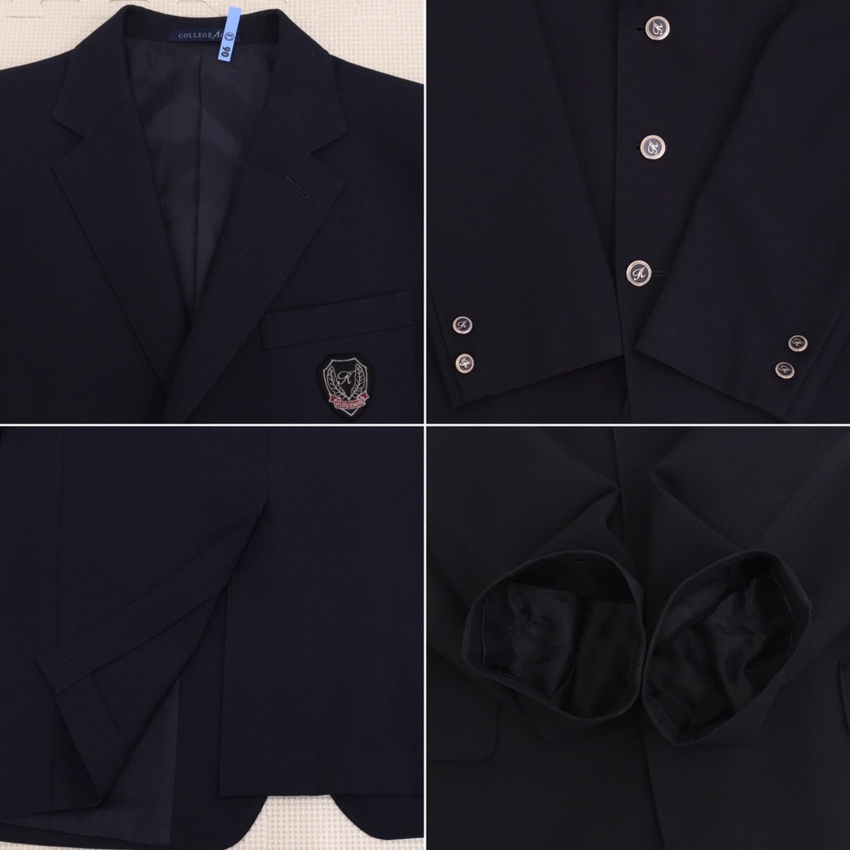 UT90 (中古) 栃木県 黒羽高校 男子学生服 4点セット /170A/W76 UT90 (中古) 栃木県 黒羽高校 男子学生服 4点セット /170A/W76