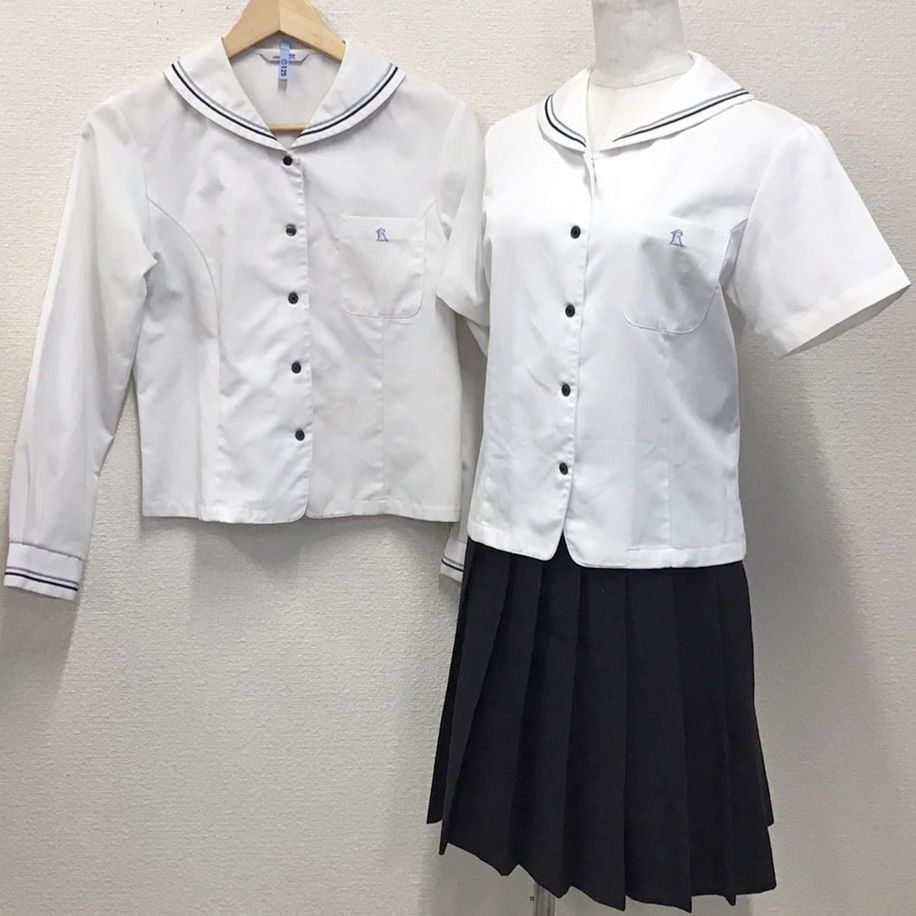 A)F123(中古) 愛知県 愛知啓成高校 セーラーブラウス服 3点 A)F123(中古) 愛知県 愛知啓成高校 セーラーブラウス服 3点