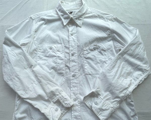  американский производства MADE IN USA engineered garments ENGINEERED GARMENTS гора pokega коричневый рубашка work shirt белый размер 1 [e2-0013]